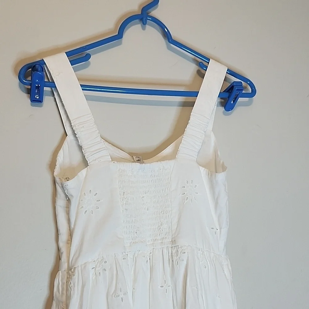 J. Crew White Eyelet Midi Dress